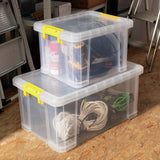 Strata Stackmaster 2 clear mixed storage boxes, UK version