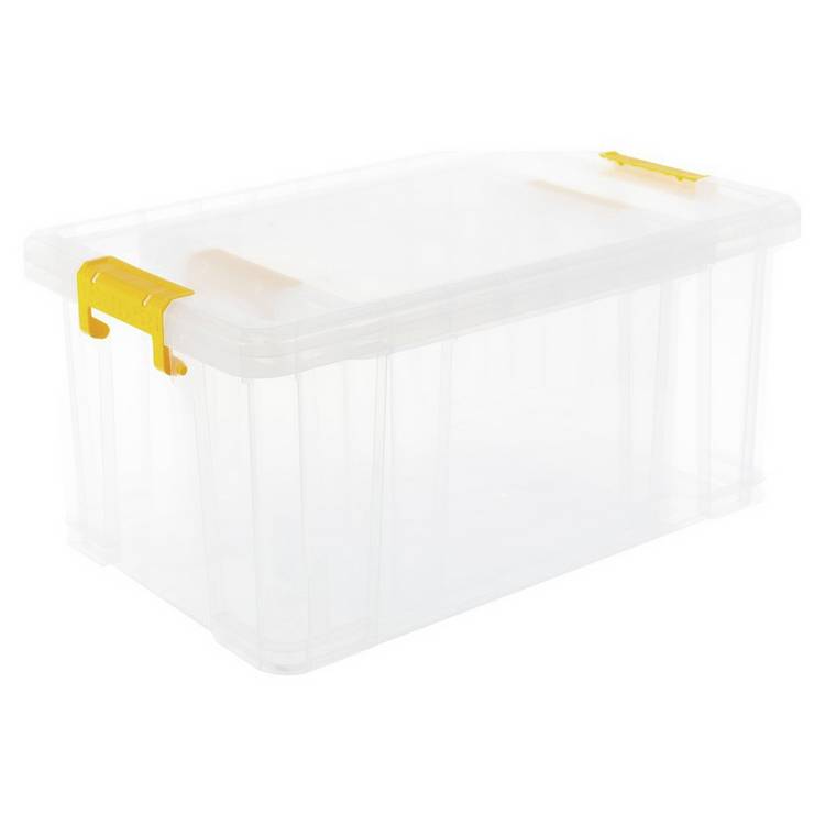 Strata Stackmaster 2 clear mixed storage boxes, UK version