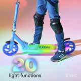 Zinc Big Wheel kick scooter with light-up deck, imported from the UK