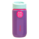 Decor purple kids water bottle with stickers 500ml, UK version