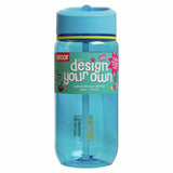 Decor blue kids water bottle with stickers 500ml (British brand)