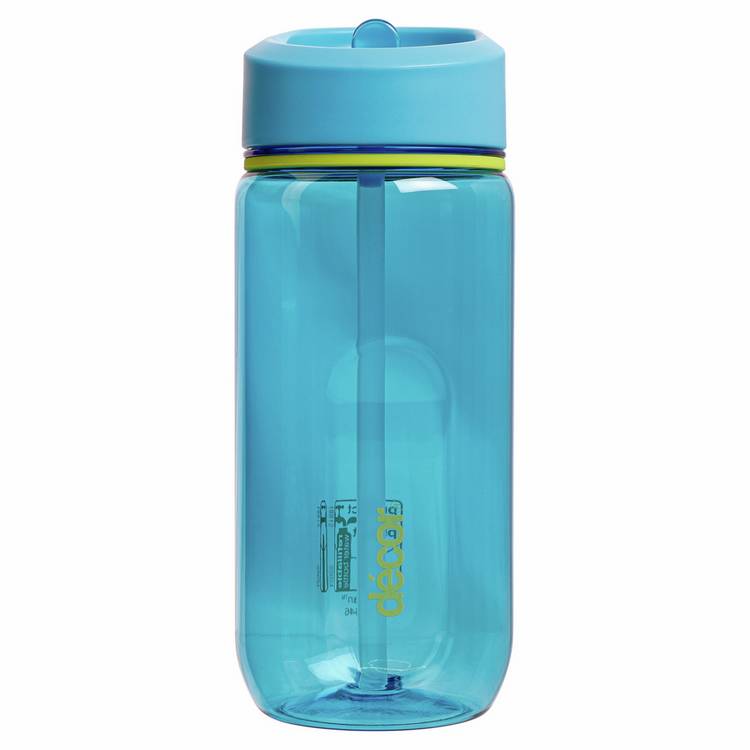 Decor blue kids water bottle with stickers 500ml (British brand)