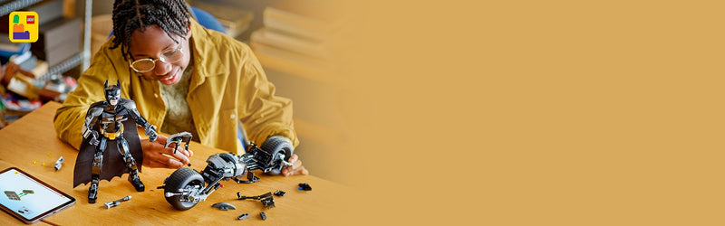 Batman™ Construction Figure and the Bat-Pod Bike