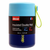 Argos Decor Vacuum Insulated Stainless Steel Food Flask Blue 350ml- Buy online at McGrocer