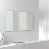 Habitat silver round edge rectangular wall mirror 40x100cm, imported from the UK