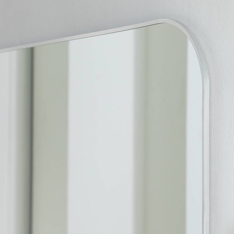 Habitat silver round edge rectangular wall mirror 40x100cm, imported from the UK