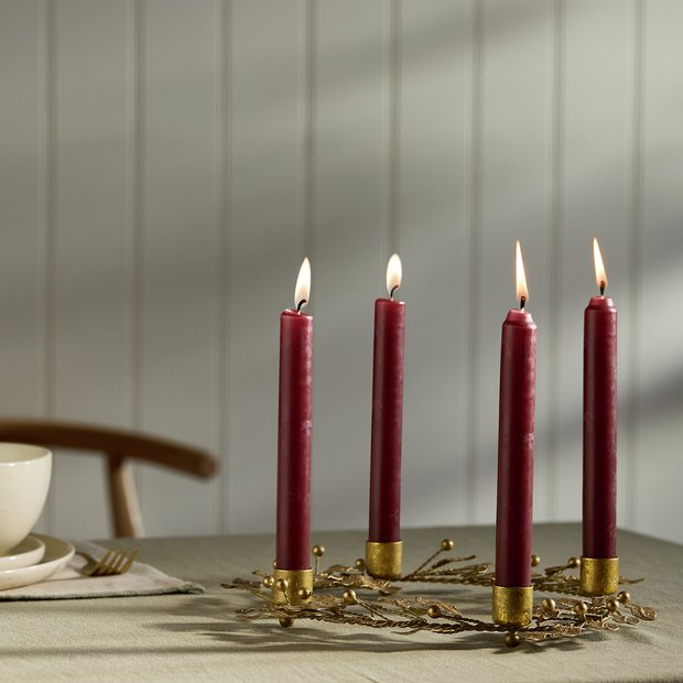 Argos Home unscented taper candles 20cm pack of 2 - British product