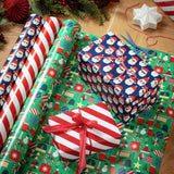 Argos Argos Home 3 Rolls Candy Cane & Scandi Wrapping Paper Set- Buy online at McGrocer