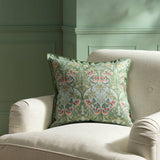 Argos Habitat x Morris & Co. Bluebell Cushion - Green - 50x50cm- Buy online at McGrocer