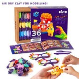 Okto air dry clay modelling set 36 colours - British product
