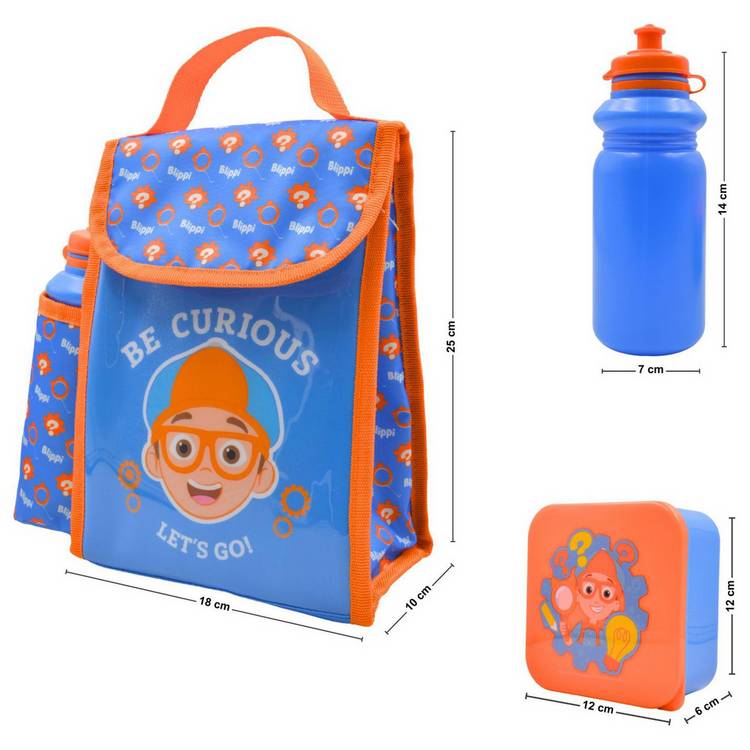 Blippi lunch bag set with 400ml bottle (British brand)
