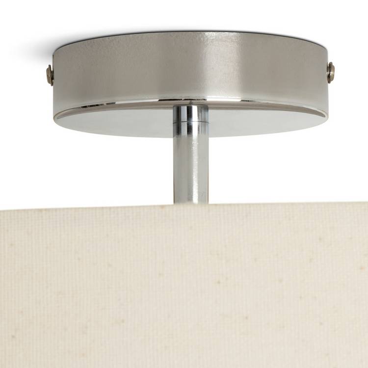 Argos Home flush ceiling light natural chrome (British brand)