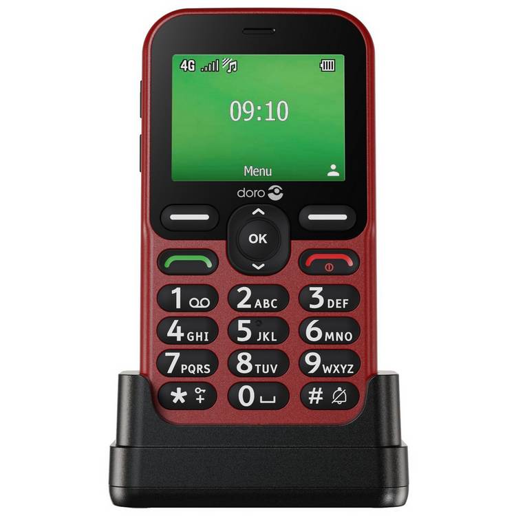 Doro Leva E10 Red mobile phone, imported from the UK