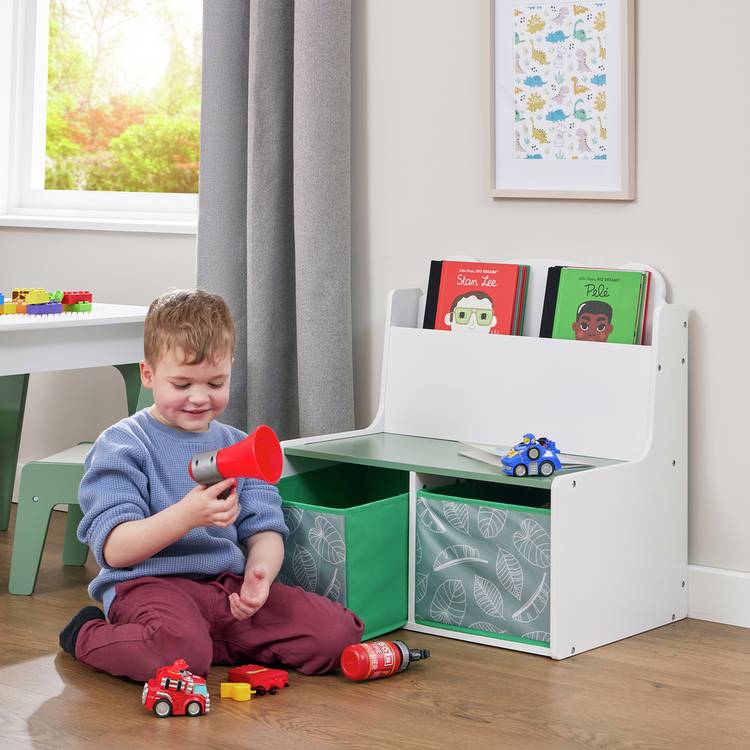 Liberty House Toys teddy bear bookcase white - British product
