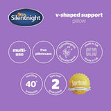 Silentnight V-shaped support pillow (British brand)