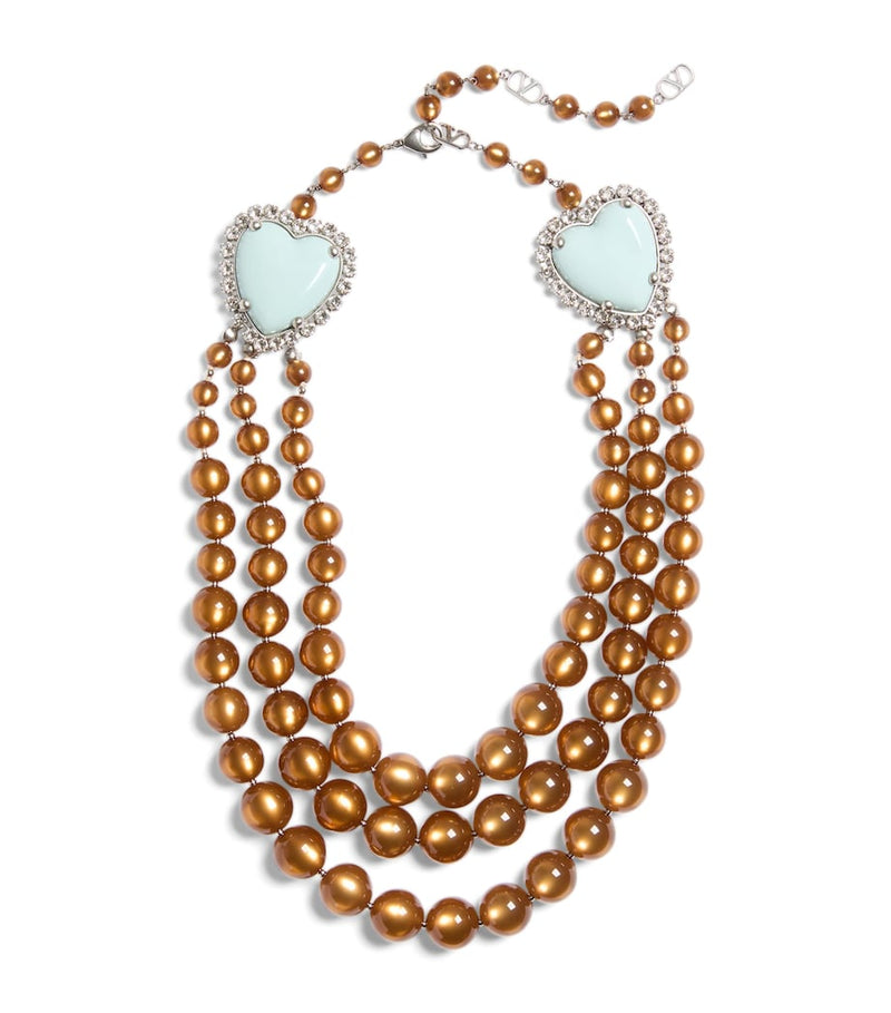 Valentino Garavani beaded layered necklace (British brand)