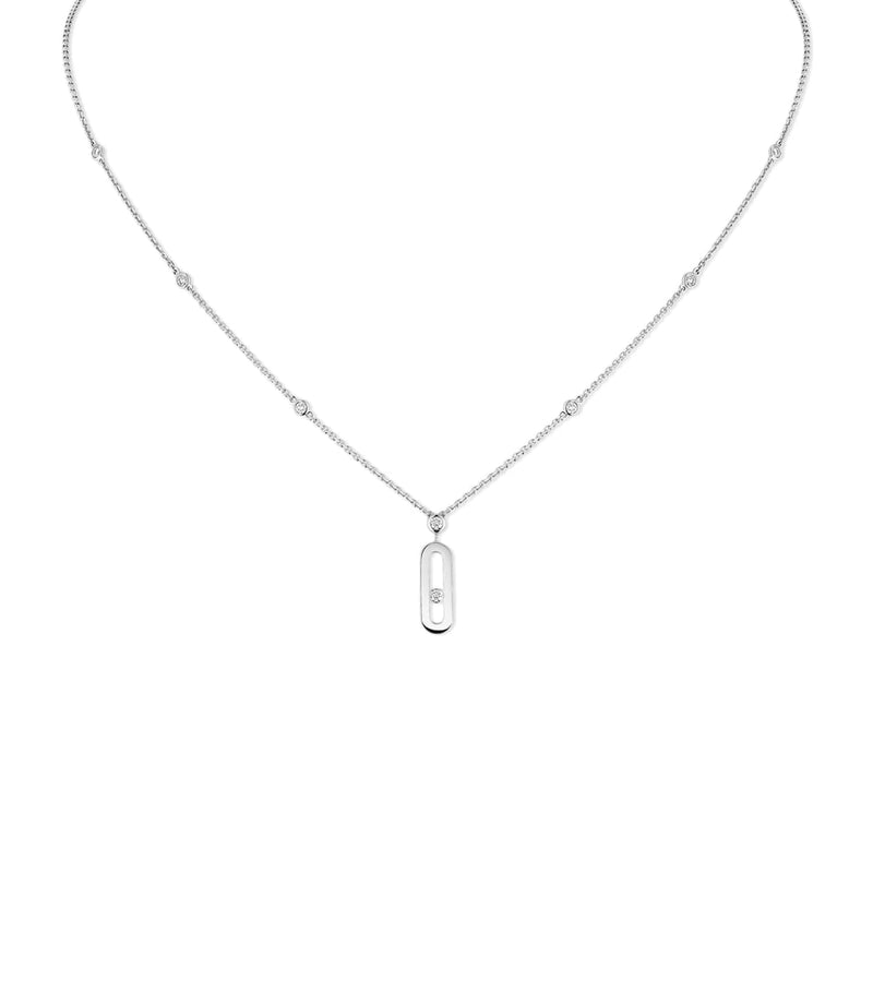 Messika Move Uno white gold necklace with 0.13ct diamonds - British product