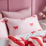 Sassy B Dotty Bows pink bedding set double (British brand)
