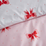 Sassy B Dotty Bows pink bedding set double (British brand)