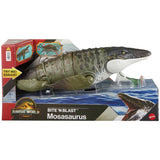Mattel Jurassic World Bite N Blast Mosasaurus 25.7-inch dinosaur toy - British product