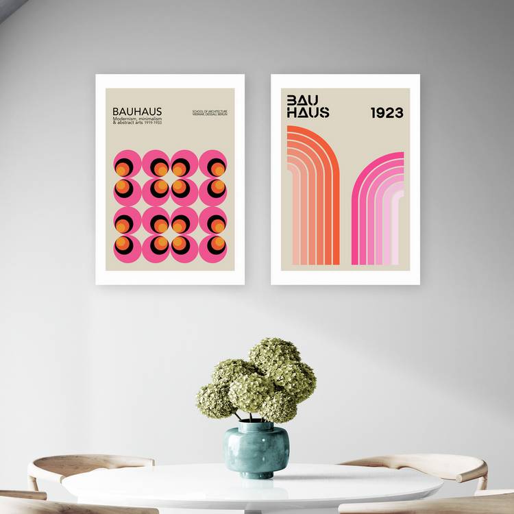 East End Prints Bauhaus twin set art prints A3, UK version