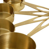 Habitat set of 4 brass-coloured steel measuring cups, imported from the UK