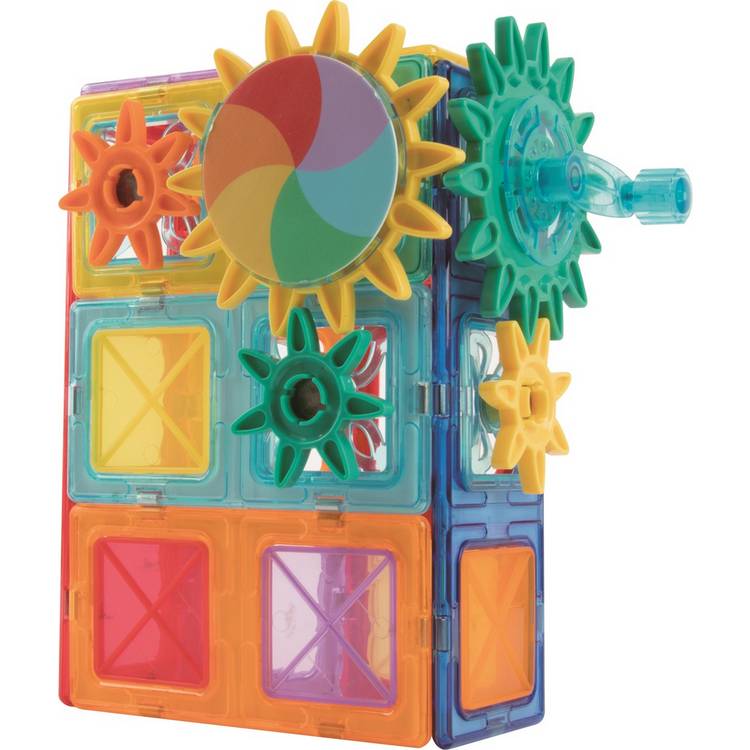 Chad Valley magnetic tiles gear set 37 piece (British brand)