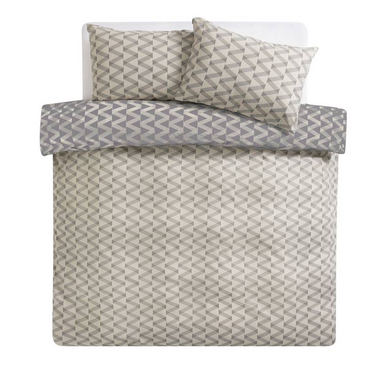 Argos Home single zig-zag bedding set with pillowcase (British brand)