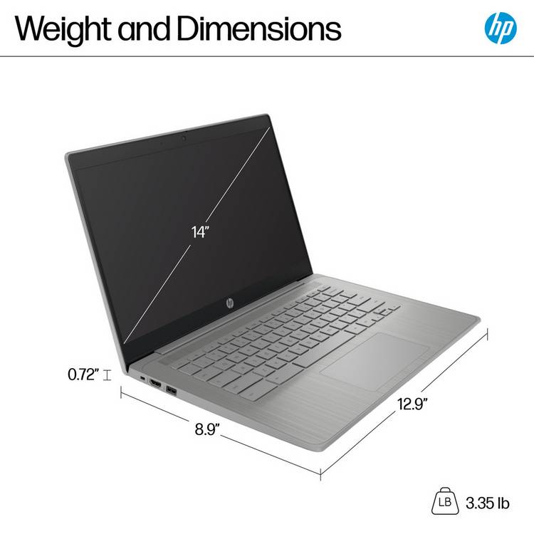 HP Chromebook 14 inch grey, UK version