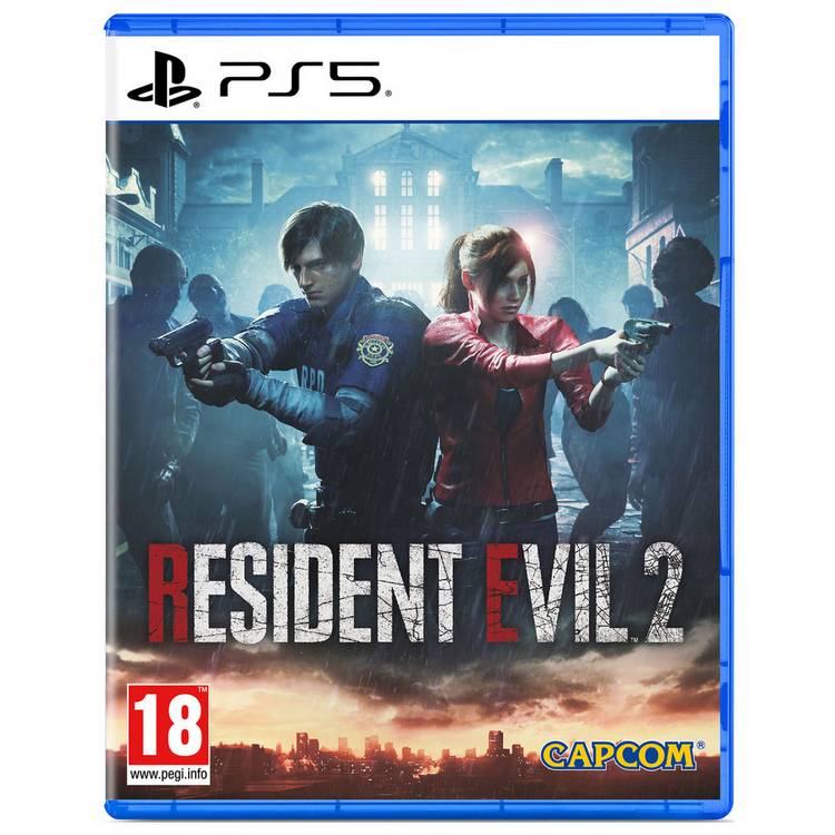 Capcom Resident Evil 2 PS5 game disc, imported from the UK
