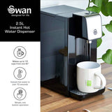 Swan instant hot water dispenser black 2.5 litre - British product