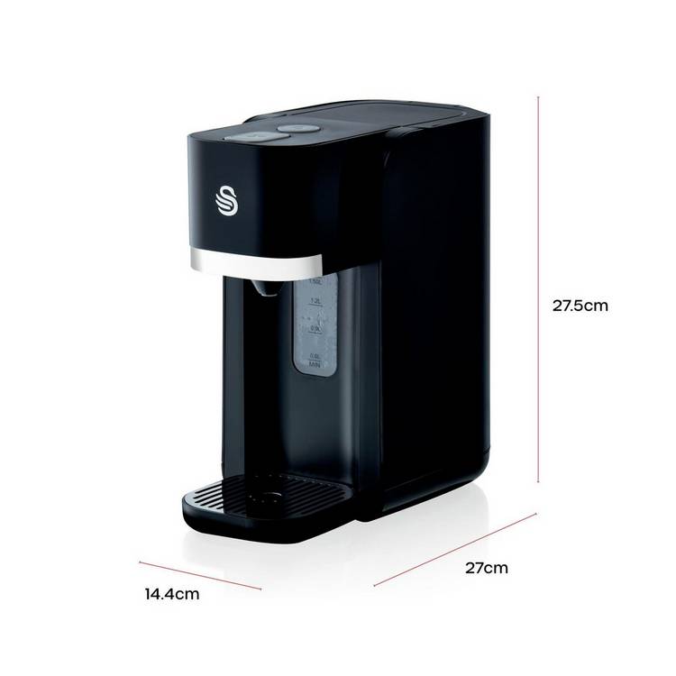 Swan black instant hot water dispenser 1.5 litres, imported from the UK
