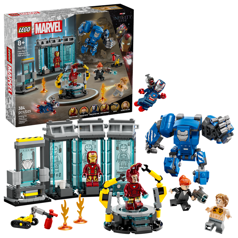 LEGO Iron Man Hall of Armor set 384 pieces, UK version