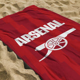 Arsenal FC red beach towel with cannon logo 150x75cm - British product