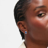 Inicio silver plated lapis stud earrings, imported from the UK