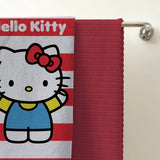 Hello Kitty cotton stripe bath towel red 140x70cm - British product