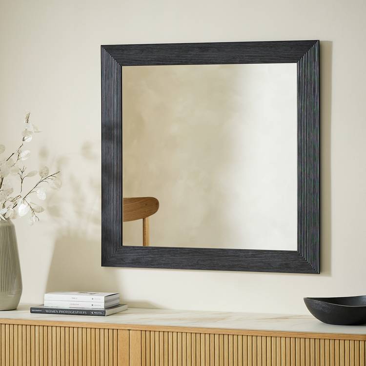 Argos Home black square wall mirror 60x60cm - British product