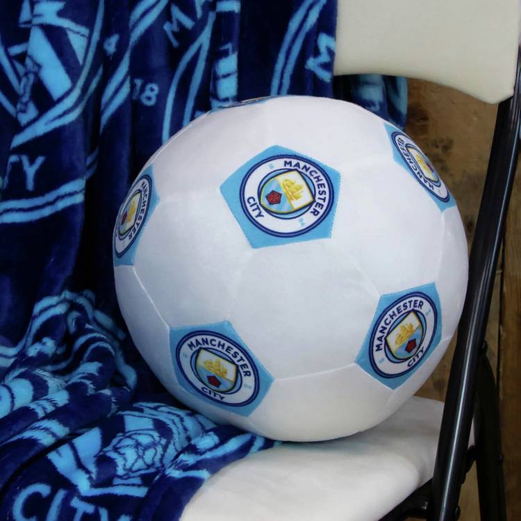 Manchester City football cushion white 25cm - British product
