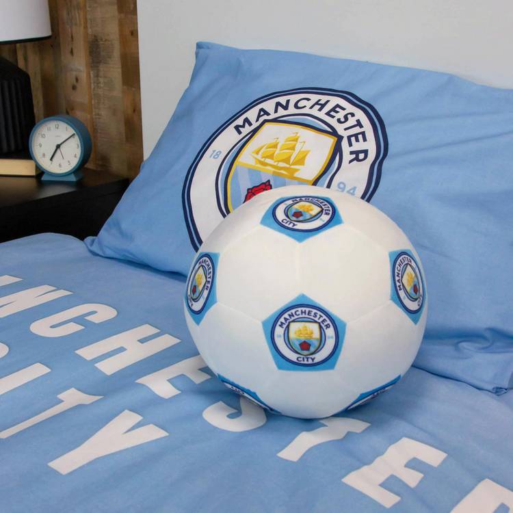 Manchester City football cushion white 25cm - British product