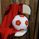 Argos Manchester United Football Shaped Cushion White 25cm- Buy online at McGrocer
