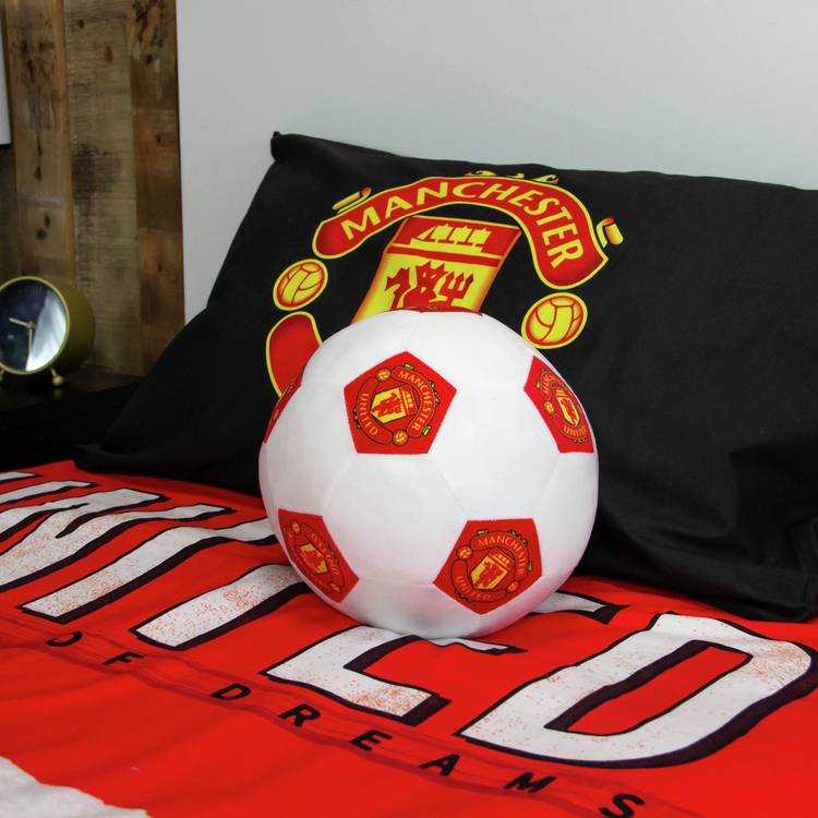 Manchester United football shaped cushion 25cm - British product