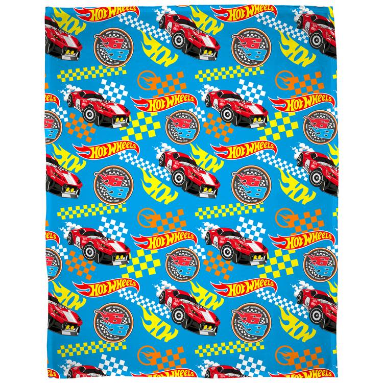 Hot Wheels fleece throw blue 100x150cm - British product