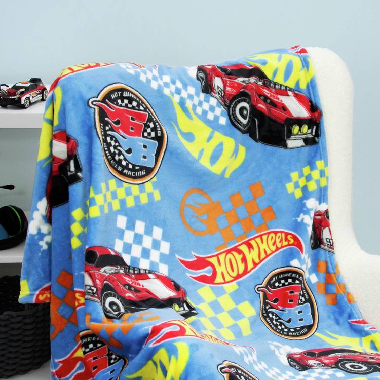Hot Wheels fleece throw blue 100x150cm - British product