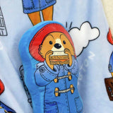 Paddington Bear shaped cushion blue 40x30cm, UK version