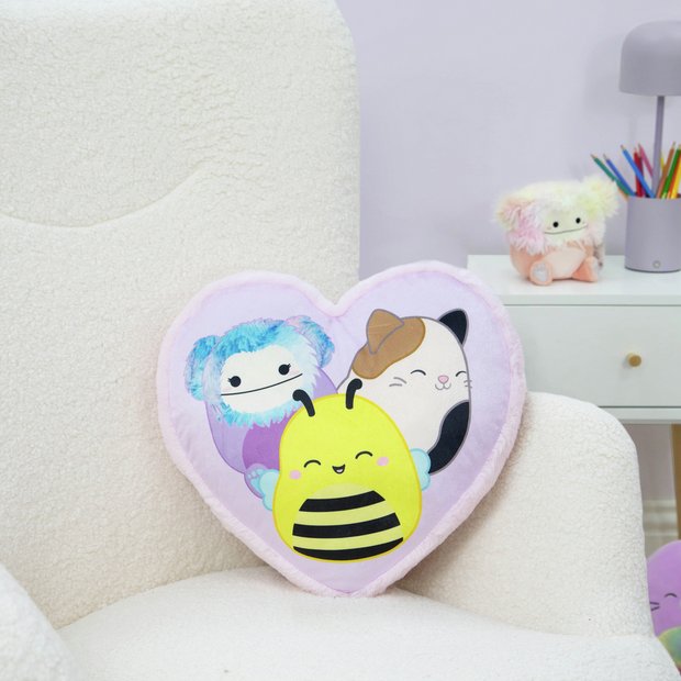 Squishmallows heart-shaped cushion lavender 34x30cm, UK version