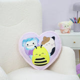 Squishmallows heart-shaped cushion lavender 34x30cm, UK version