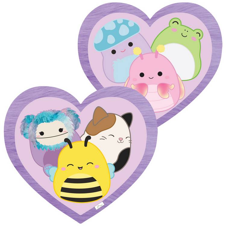 Squishmallows heart-shaped cushion lavender 34x30cm, UK version