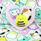 Squishmallows heart-shaped cushion lavender 34x30cm, UK version
