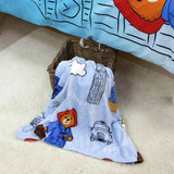 Paddington Bear fleece throw blue 100x150cm (British brand)
