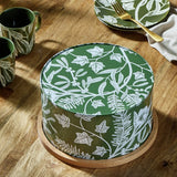 Habitat floral green cake tin (British brand)